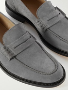 VINNY's - Townee Suede Penny Loafers - Gray