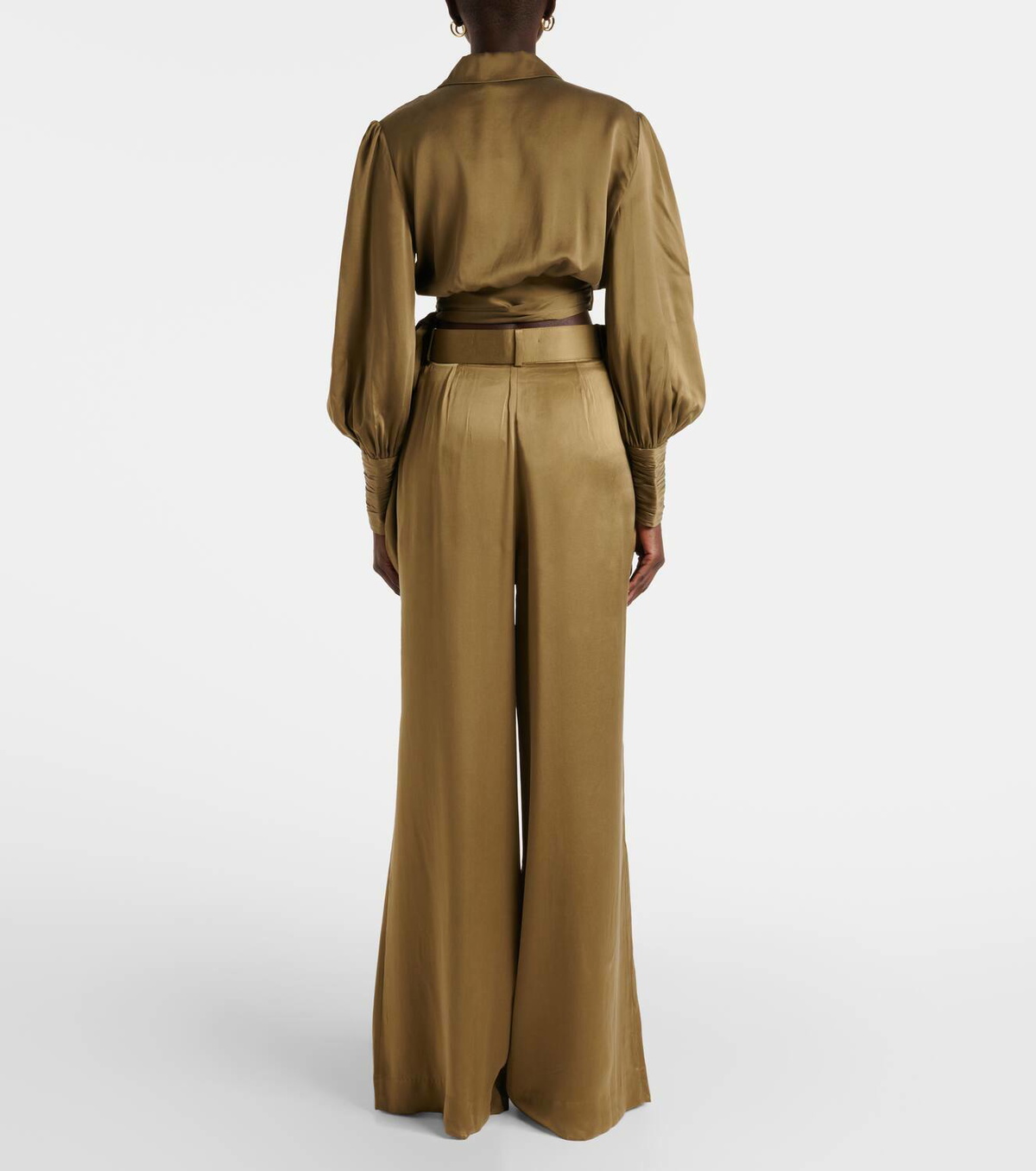 【送料&関税込】Zimmermann Pants In Brown Silk Zimmermann Silk Tuck Pant in Chocolate | REVOLVE