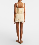 Zimmermann Mahon knitted ruffled lace top