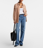 God's True Cashmere Midnight Rose plaid cashmere shirt