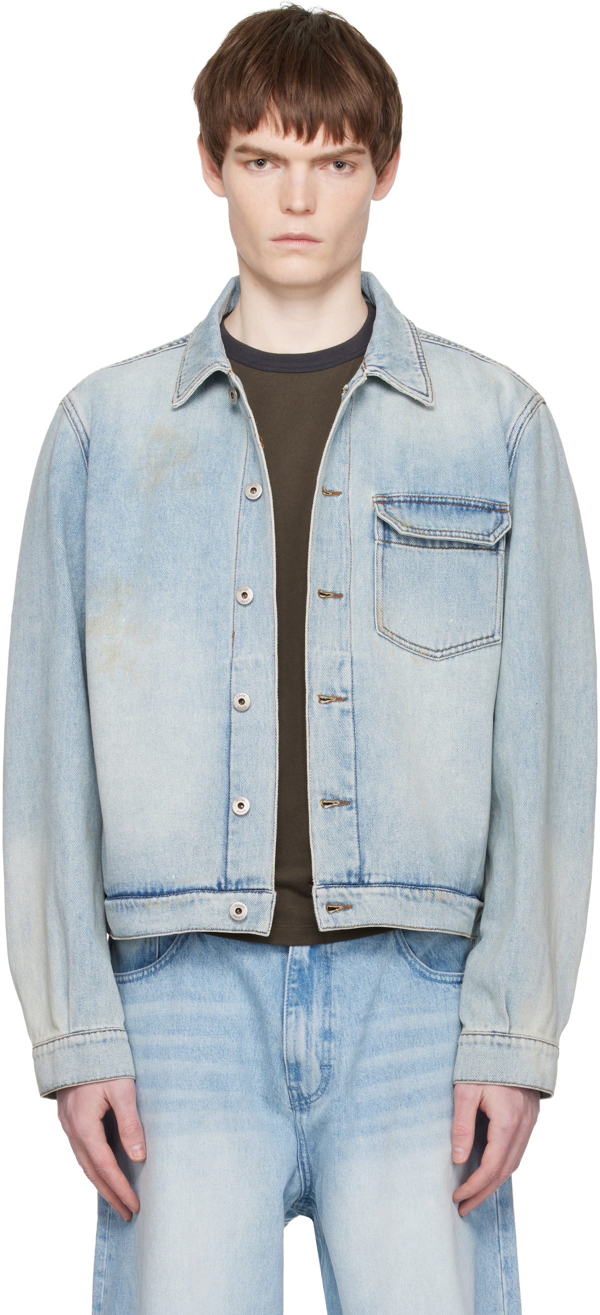 COOR Blue Riosell One Pocket Trucket Denim Jacket