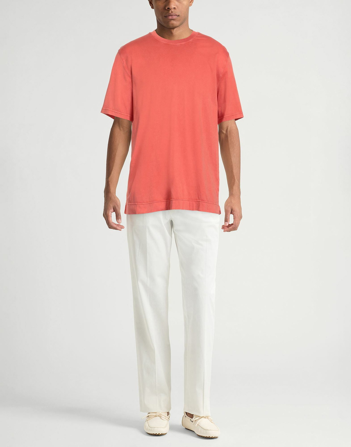 Fedeli Mens T-shirt in Salmon pink