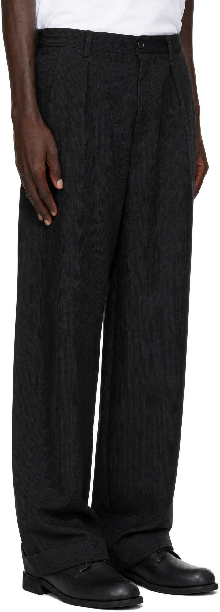 Junya Watanabe Gray Herringbone Trousers