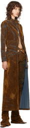 Masha Popova Brown Flocked Denim Jacket