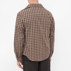 Pass~Port Men's Workers Check Shirt in Brown