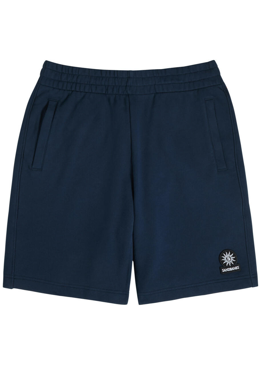 Sandbanks Badge Logo Cotton Shorts Navy