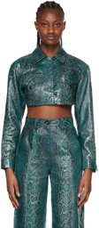 J6 Blue Leather Jacket