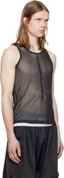 GmbH Black Mesh Tank Top