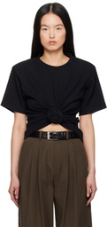 Magda Butrym Black Knotted T-shirt