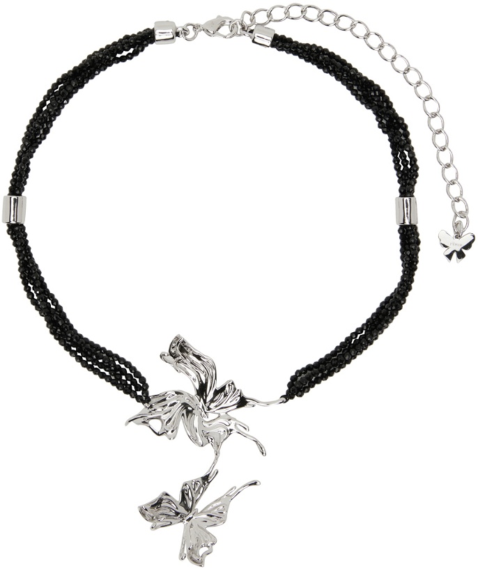 Photo: YVMIN Silver Butterfly Beaded Necklace