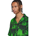 Axel Arigato Black and Green Resort Short Sleeve Shirt