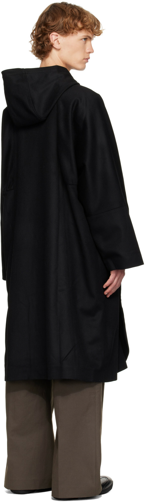 Kiko Kostadinov Black Munno Hooded Coat