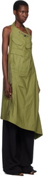 Junya Watanabe Khaki Cotton Midi Dress