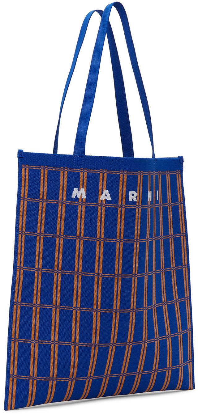 Marni Blue & Orange Flat Shopping Tote Marni