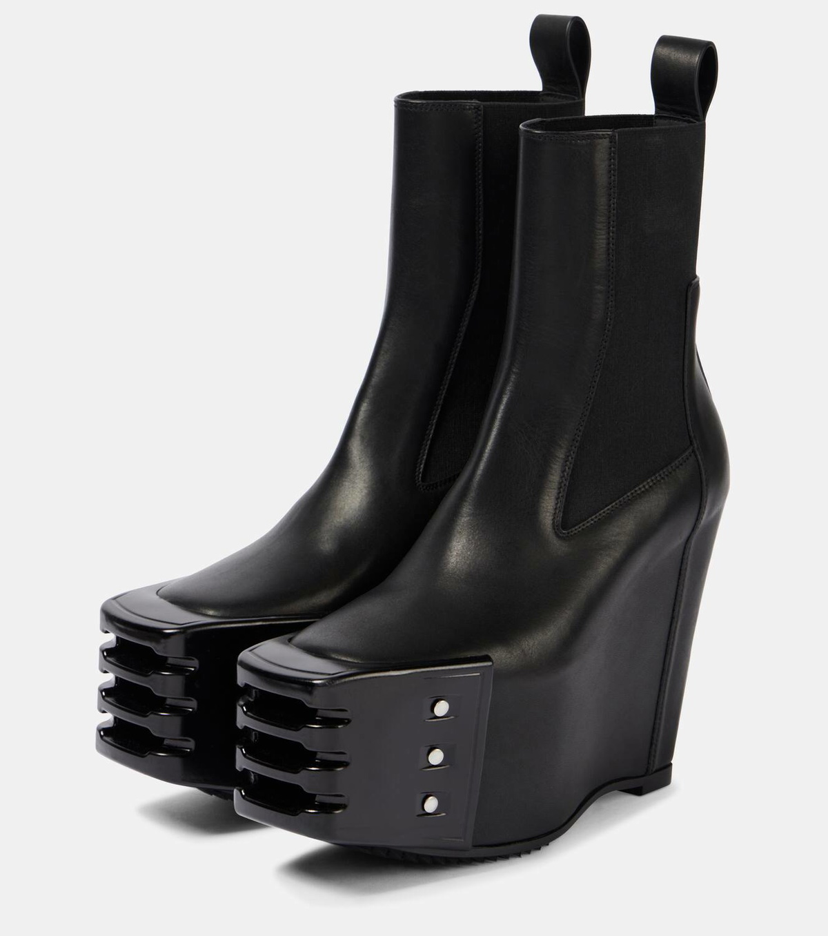 Rick Owens Porterville leather wedge chelsea boots