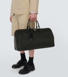 Prada Leather-trimmed duffel bag