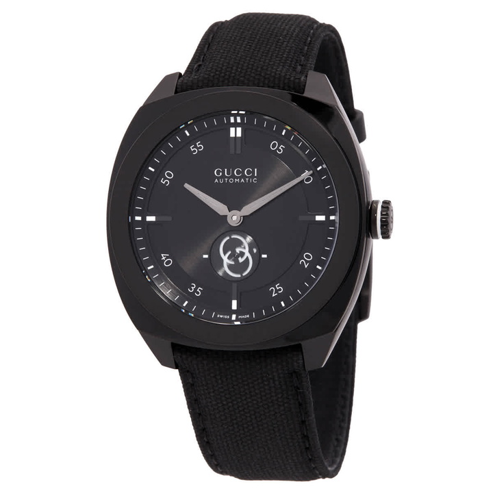Photo: Gucci Interlocking G Automatic Black Dial Mens Watch YA142330