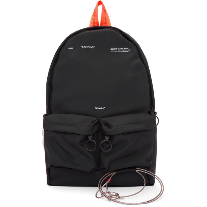 Photo: Off-White Black Tape and Wire Backpack