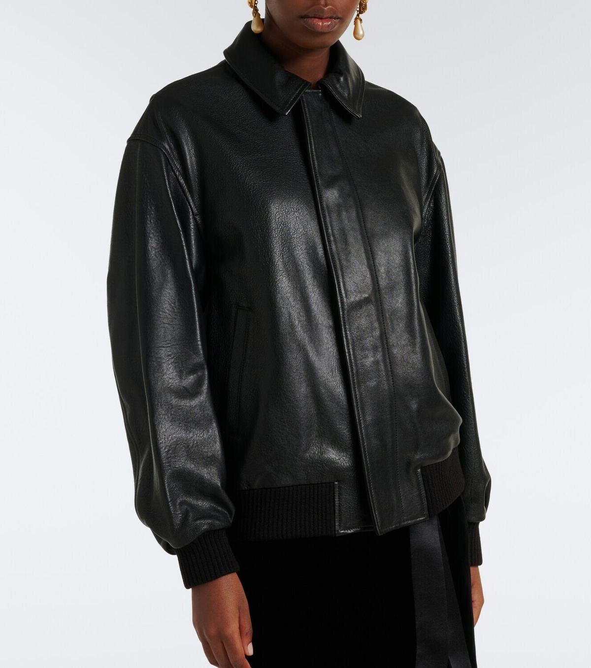 Nour Hammour Toyen leather blouson jacket
