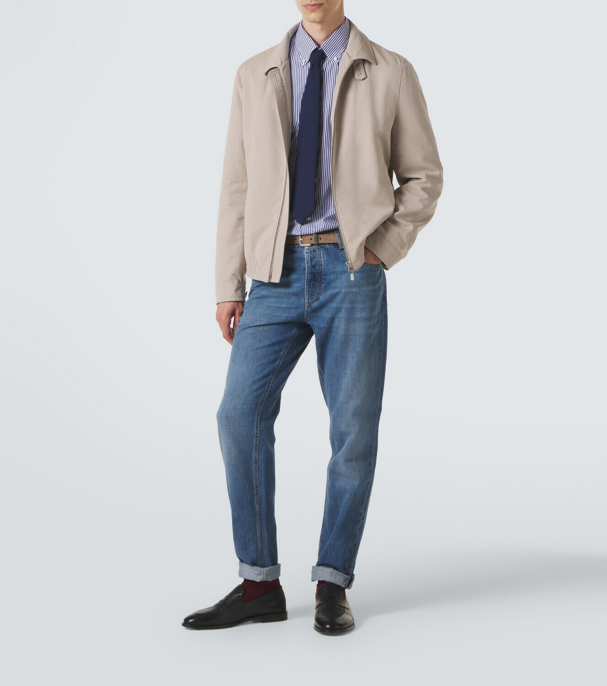 Brunello Cucinelli Striped cotton shirt