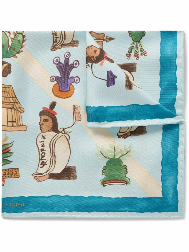 Photo: Rubinacci - Mendoza Printed Silk-Twill Pocket Square