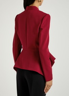 Roland Mouret Panelled Crepe Jacket Dark Red