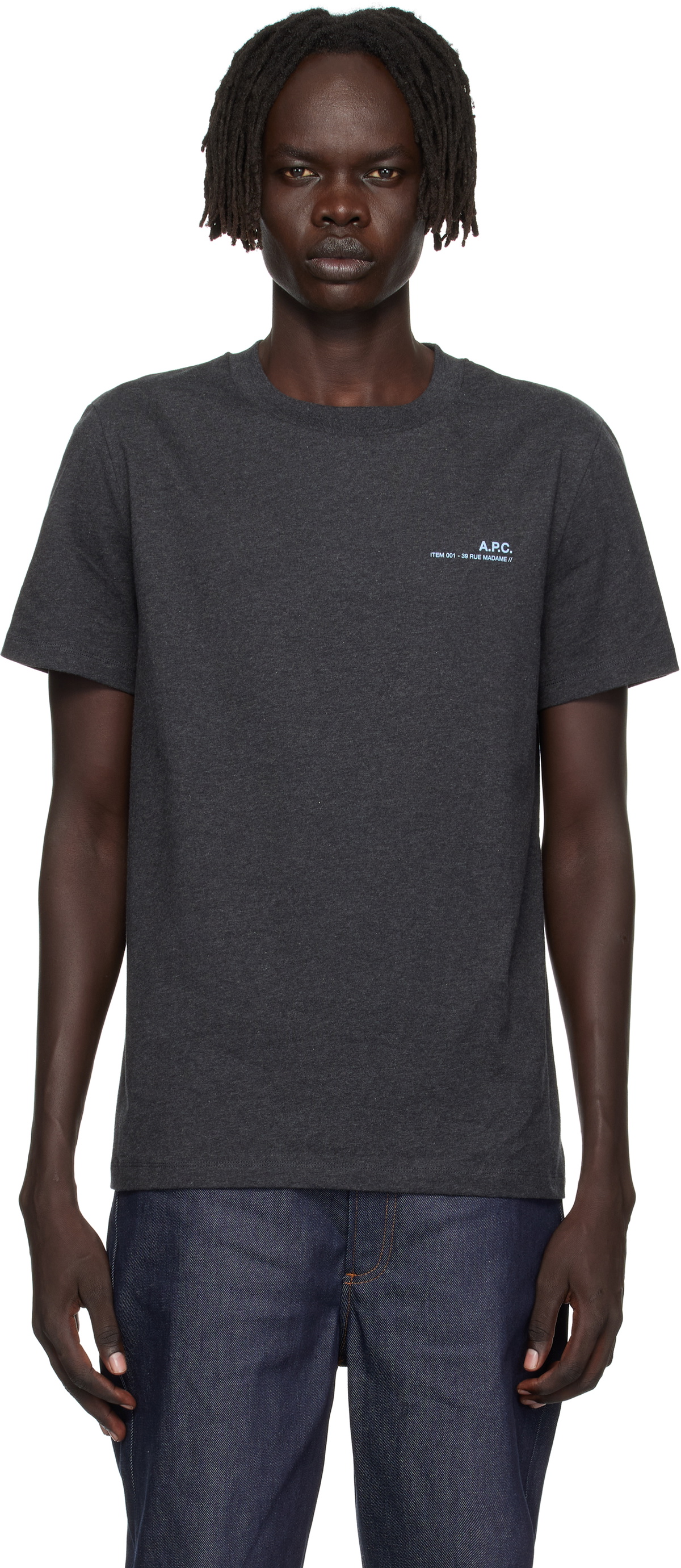 A.P.C. Men's x Asics Wind Logo T-Shirt in Dark Navy A.P.C. A.P.C. Men's x Asics Wind Logo T-Shirt in Dark Navy A.P.C.