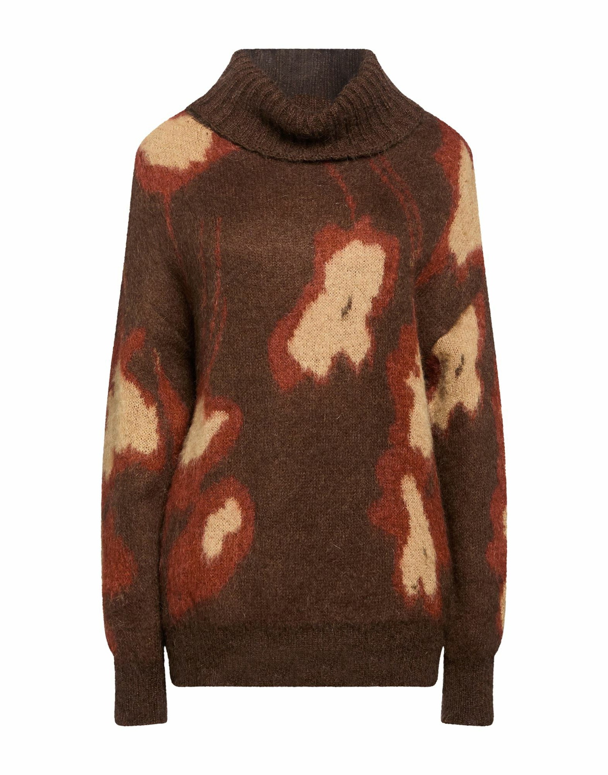 Manila Grace Womens Turtleneck in Brown