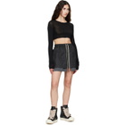 Rick Owens DRKSHDW Black Tower Fog Denim Miniskirt