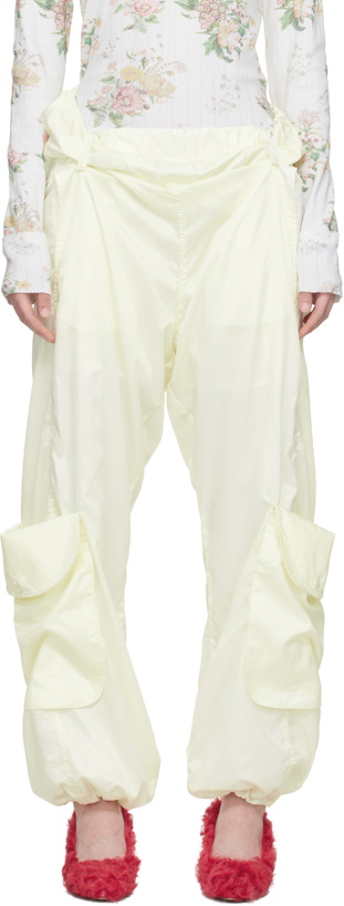 Photo: OPEN YY Yellow Rolled Waist Cargo Wind Cargo Pants