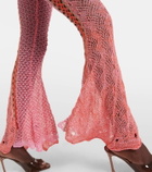 Roberta Einer Open-knit cotton flared trousers