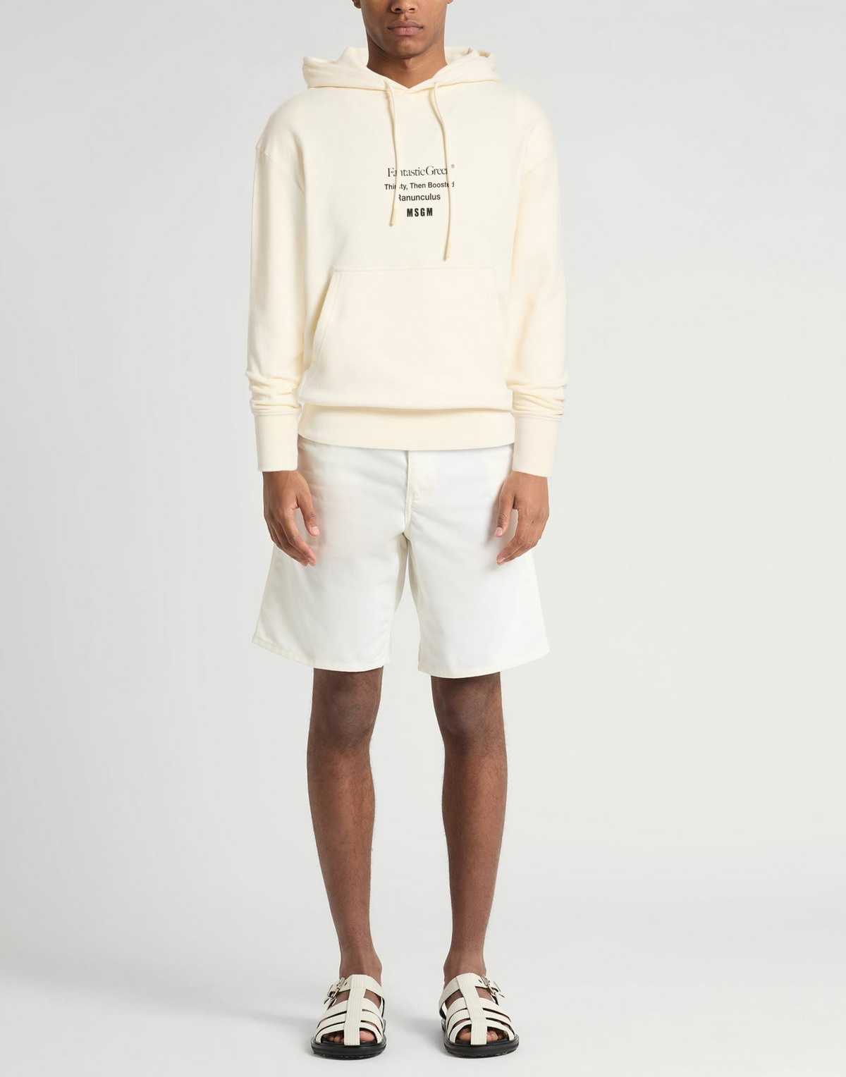 Msgm Mens Sweatshirt Cream