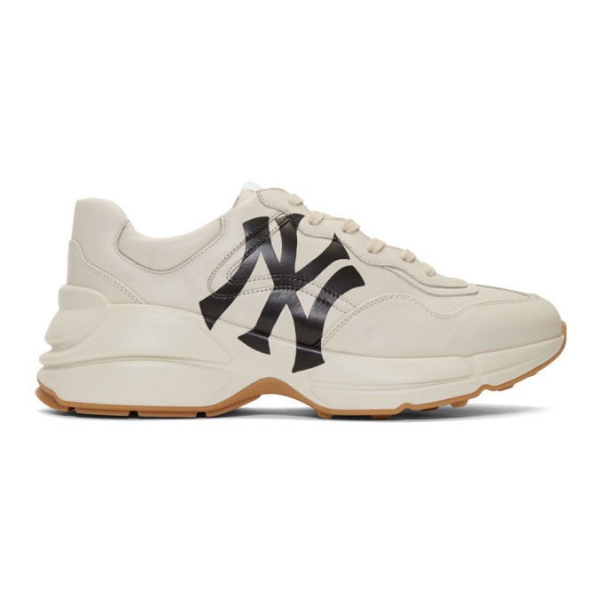 Photo: Gucci White NY Yankees Edition Rython Sneakers