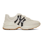 Gucci White NY Yankees Edition Rython Sneakers
