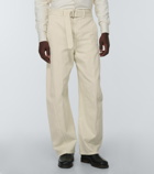 Lemaire Twisted belted straight denim pants