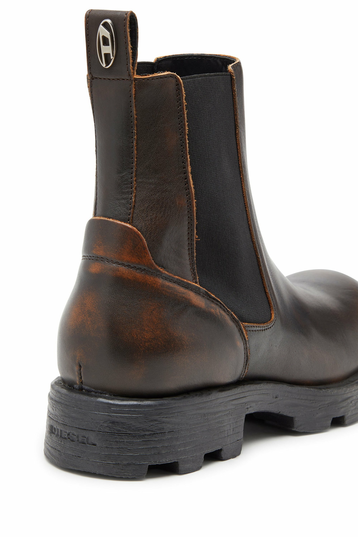 Diesel D-Hammer-Chelsea boots in brushed leather - Boots Mens in Brown
