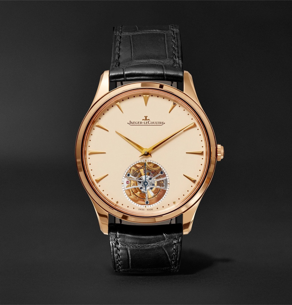 JAEGER LECOULTRE Master Ultra Thin Tourbillon 40mm 18 Karat Rose