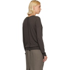 Rick Owens Gray Tower Extreme V-Neck Sweater