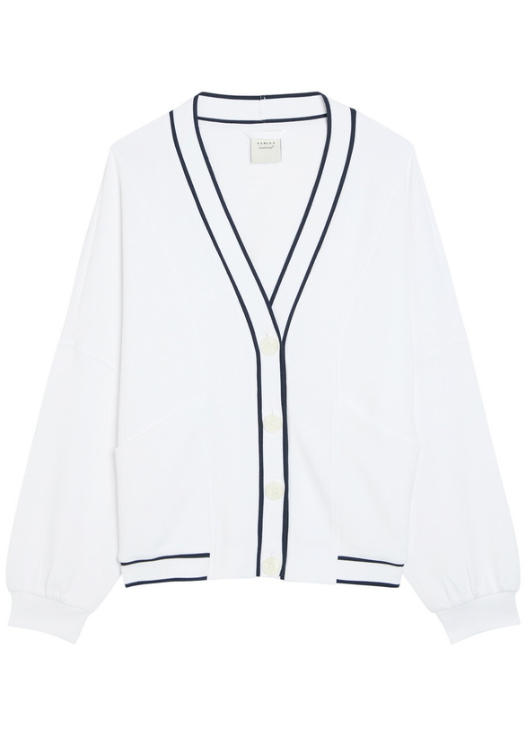 Photo: Varley Decker Off Court Stretch-jersey Cardigan White