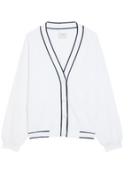 Varley Decker Off Court Stretch-jersey Cardigan White