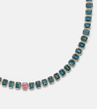 Bucherer Fine Jewellery 18kt gold (750/1000) necklace with sapphire and topaz