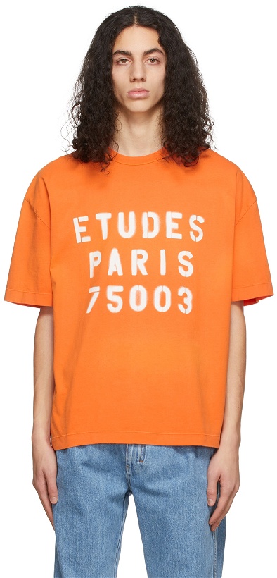 Photo: Études Orange Spirit Stencil T-Shirt