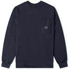 GOOPiMADE x WildThings Long Sleeve T-Shirt in Dark Navy