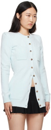 WARDROBE.NYC Blue Padded Shoulder Cardigan