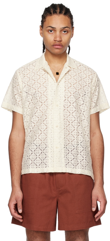 Photo: Bode Off-White Tile Shirt