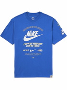 Nike - Sportswear Printed Cotton-Jersey T-Shirt - Blue