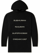 Rick Owens - Tommy Intarsia Cashmere and Wool-Blend Hooded Sweater - Black