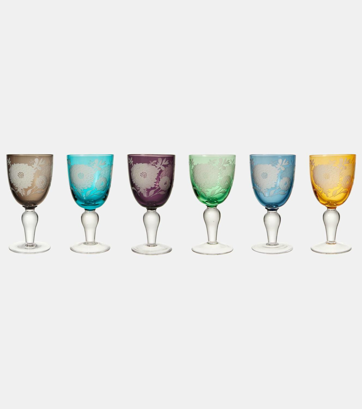 Polspotten Peony set of 6 wine glasses