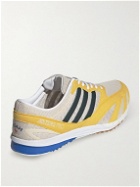 adidas Consortium - Noah Lab Race Leather-Trimmed Mesh and Faux Suede Sneakers - Yellow