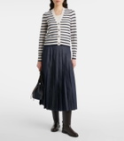 Veronica Beard Solene striped cashmere cardigan